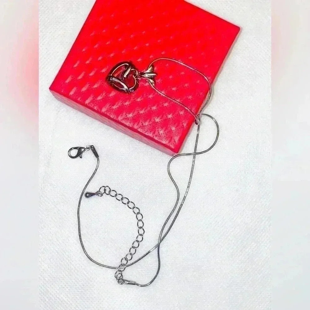 ❤️ Heart ❤️ choker. Stainless steel - Picture 3 of 8